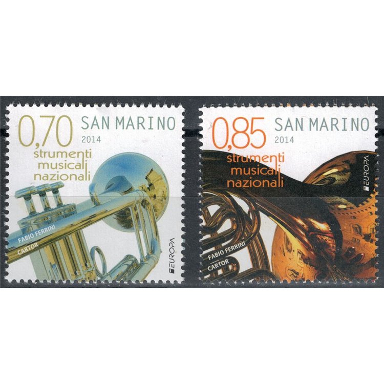 SAN MARINO 2014 Europe, musical instruments 2v MNH**