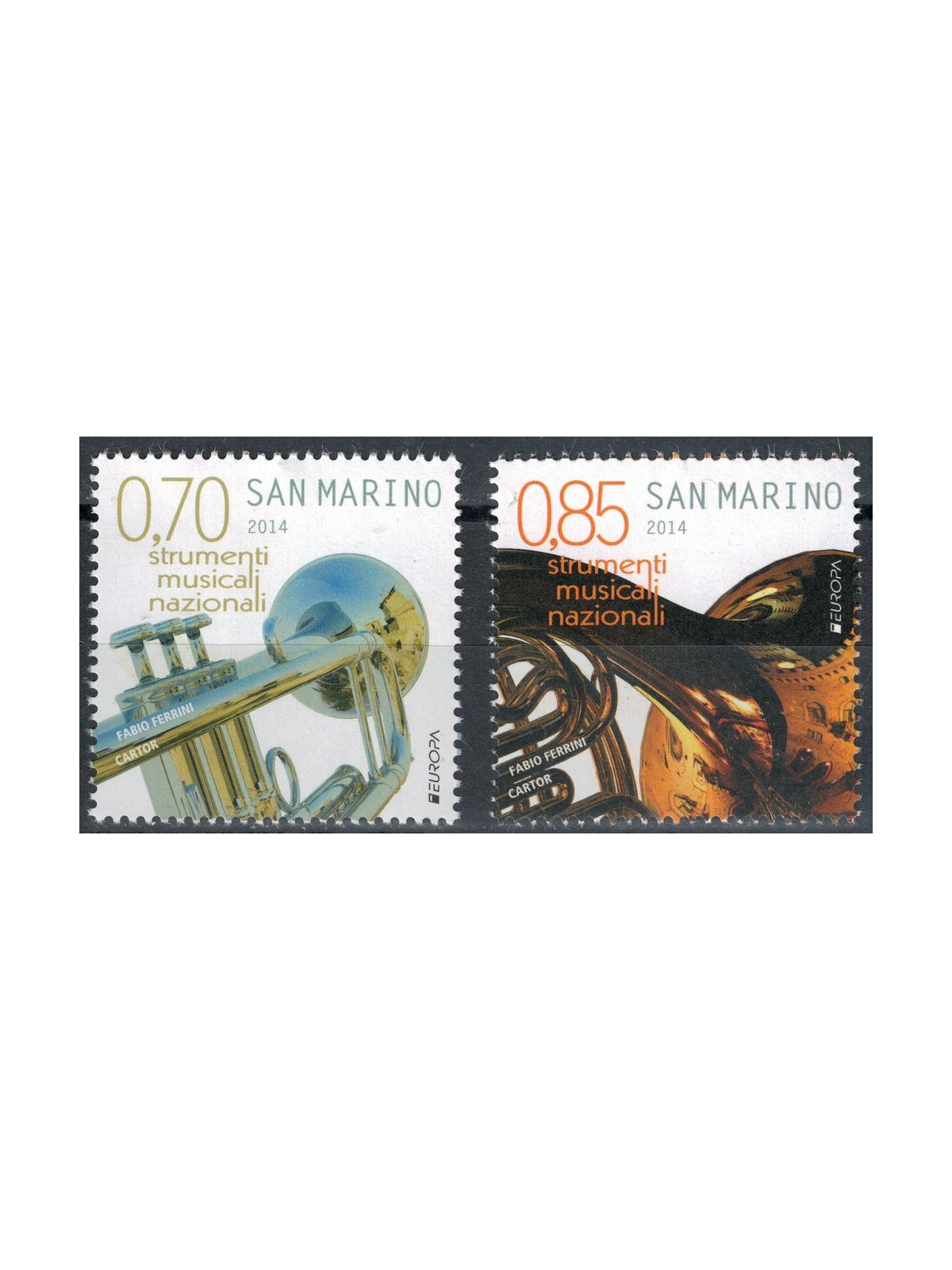 SAN MARINO 2014 Europe, musical instruments 2v MNH**