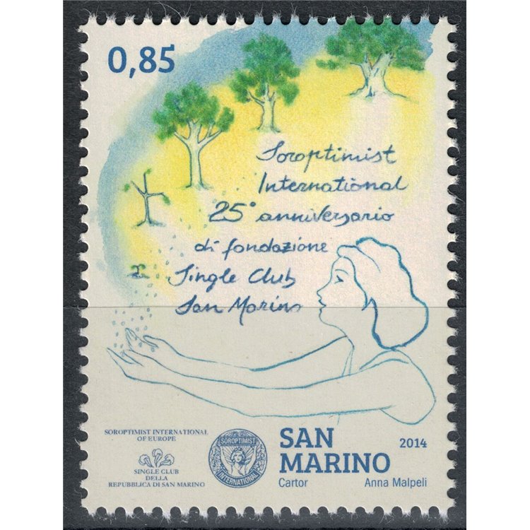 SAN MARINO 2014 Soroptimist international single club MNH**