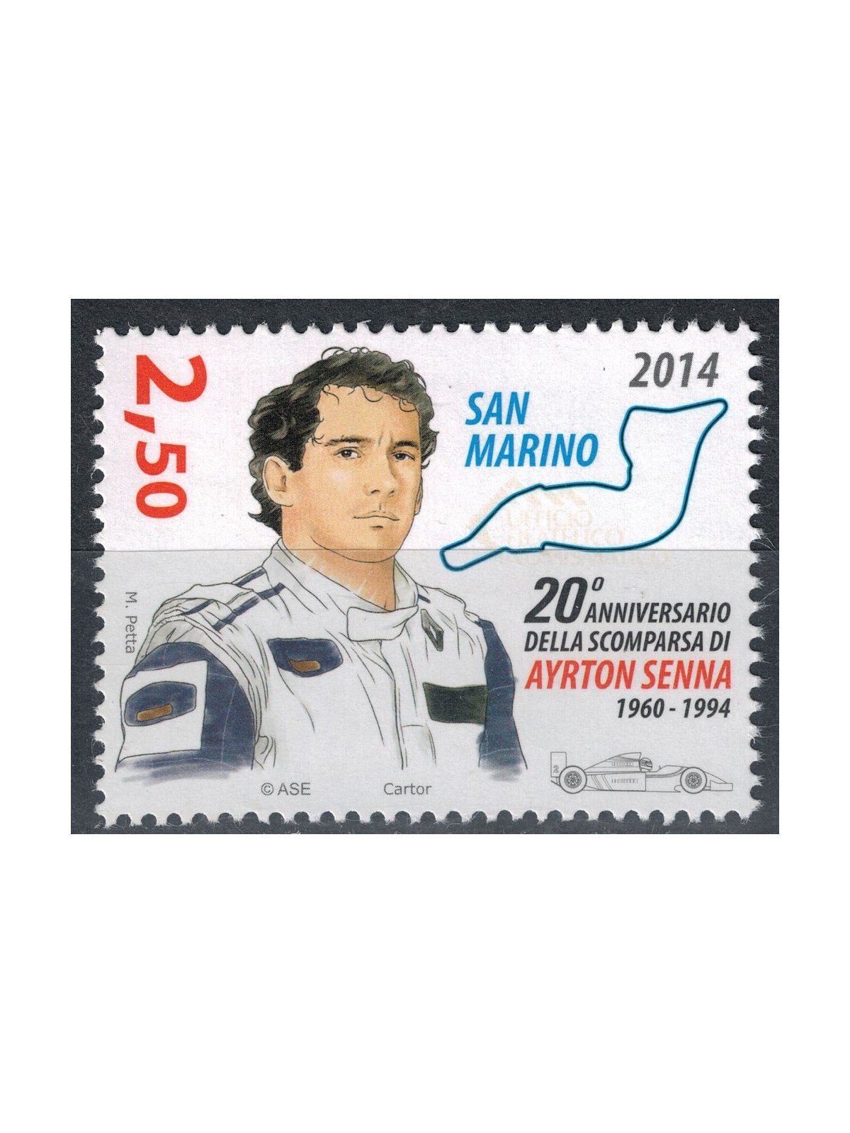 SAN MARINO 2014 Ayrton Senna MNH**