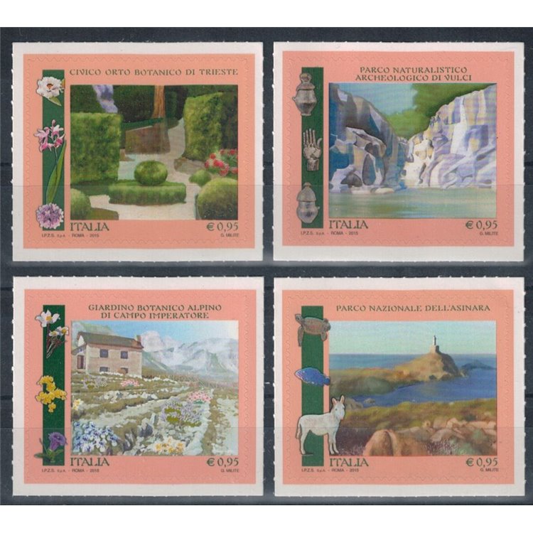 ITALIA 2015 Parchi e giardini 4v MNH**