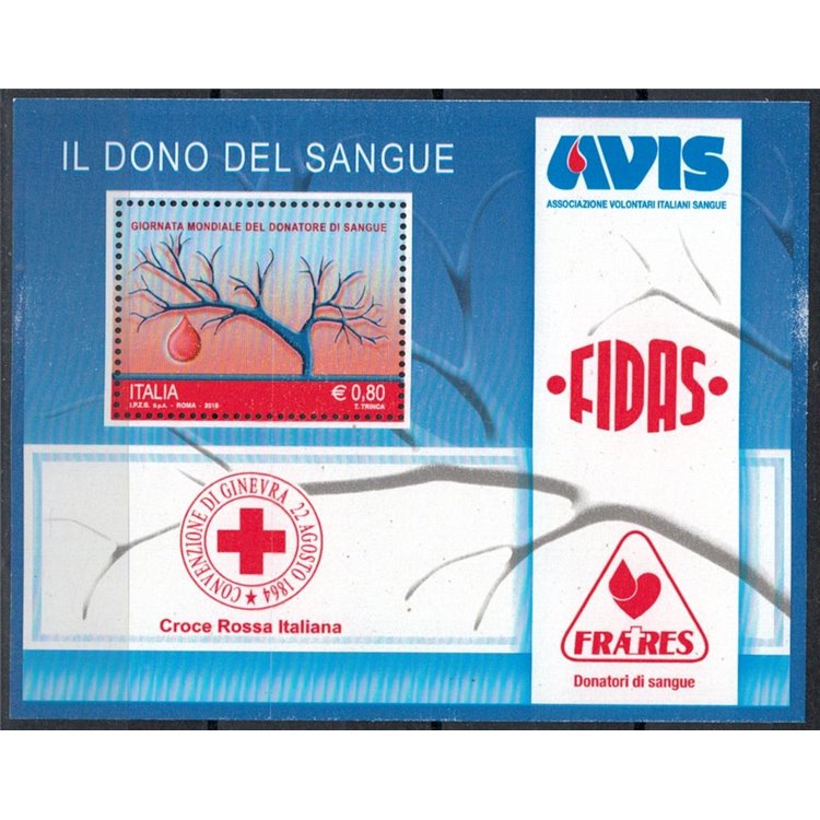 ITALIA 2015 Dono del sangue BF MNH**