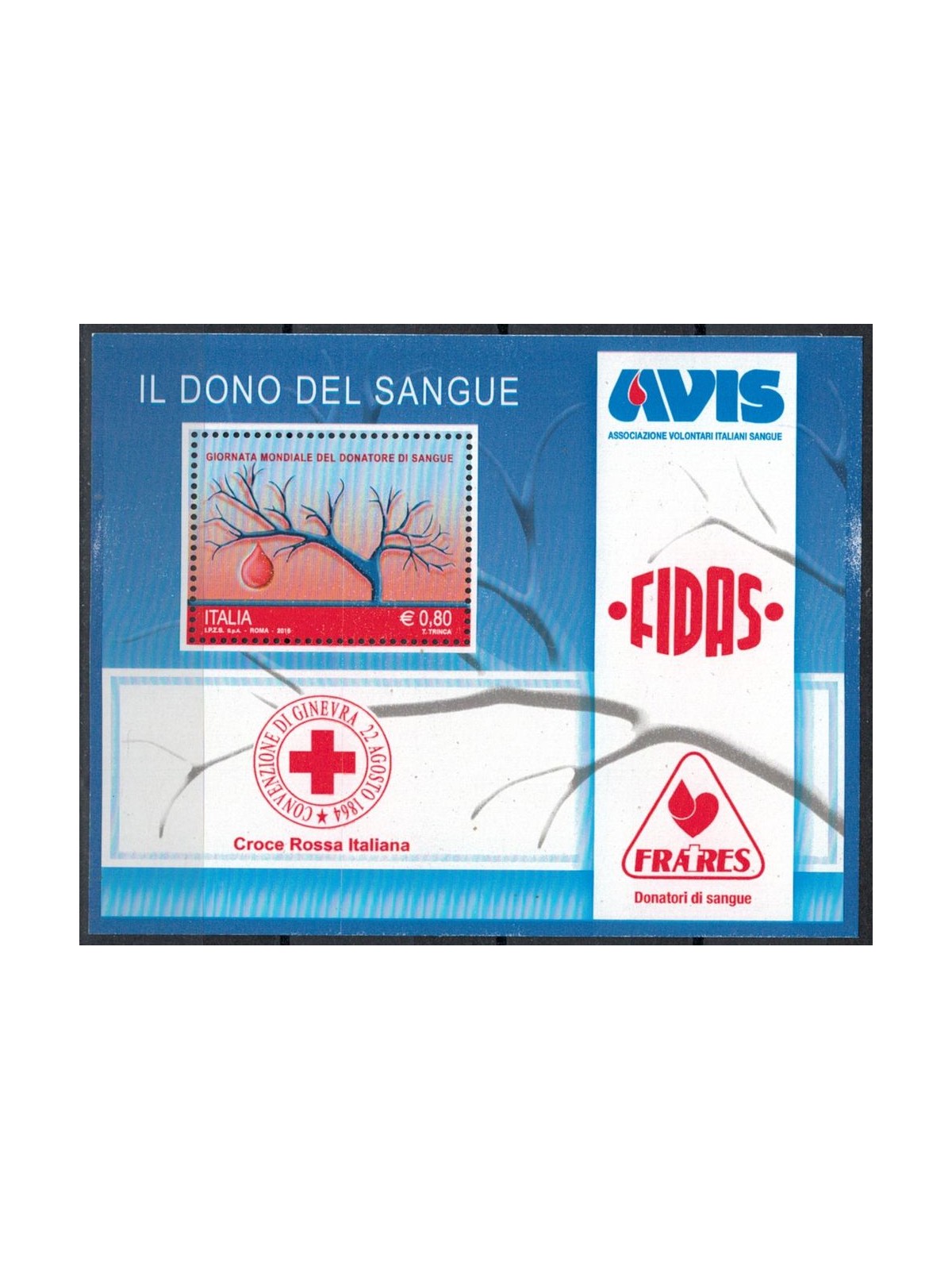 ITALIA 2015 Dono del sangue BF MNH**