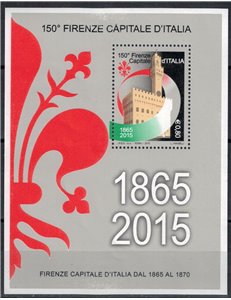 ITALIA 2015 Firenze capitale d'Italia BF MNH**