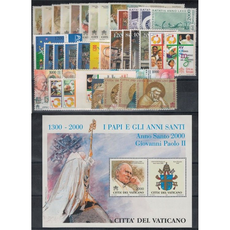 VATICANO 2000 Annata Completa 38v + 1 BF MNH**