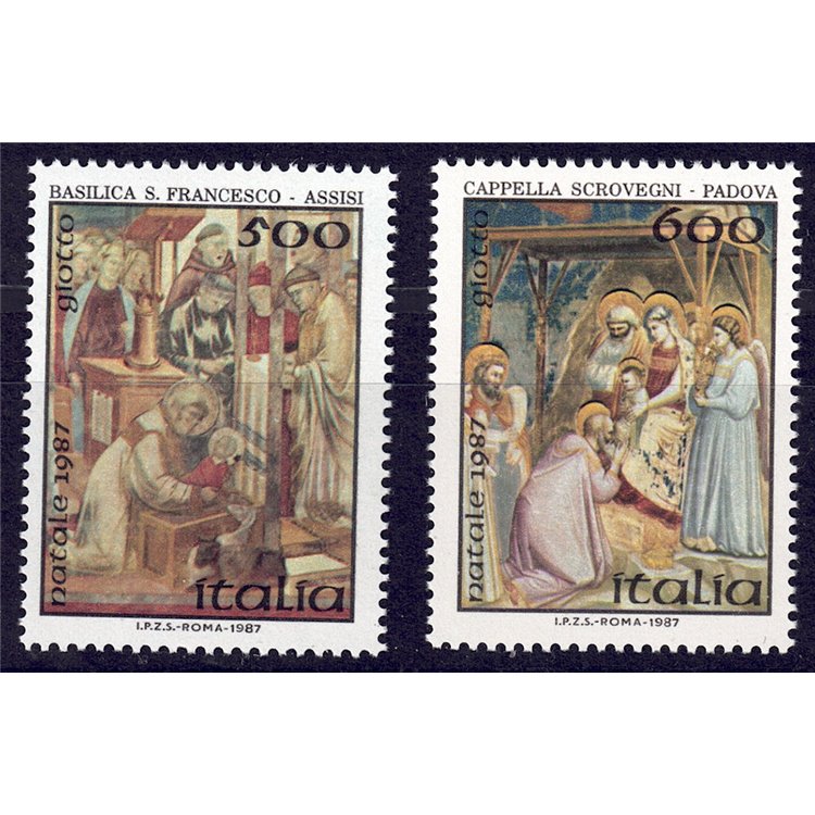 ITALY 1987 Christmas 2v MNH**