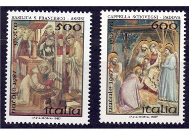 ITALIA 1987 Natale 2v MNH**