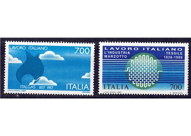 ITALIA 1987 Lavoro italiano 2v MNH**