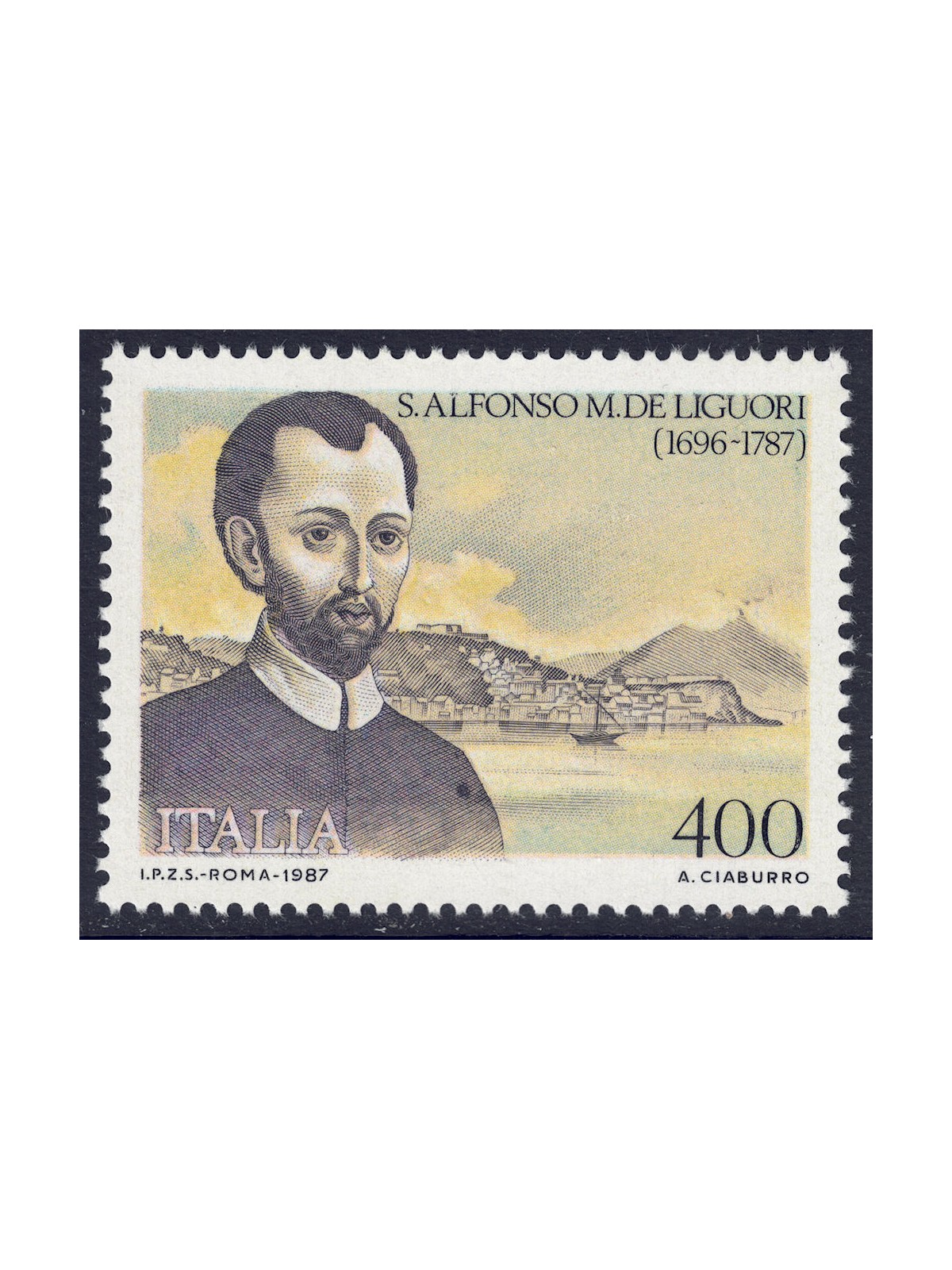 ITALIA 1987 S. Alfonso M. de Liguori MNH**