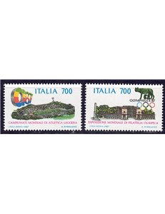 ITALY 1987 Athletics 2v MNH**