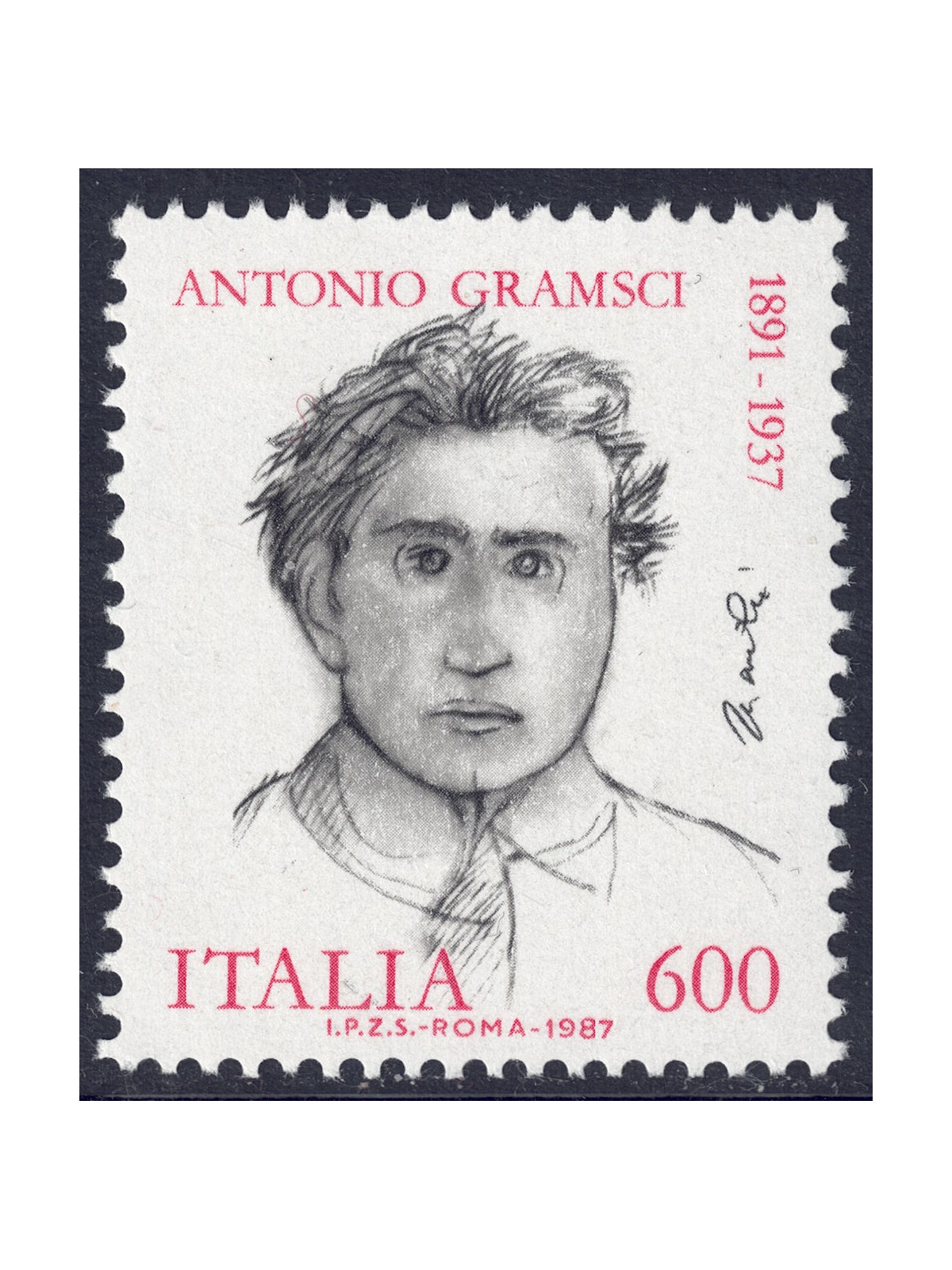 ITALIA 1987 Antonio Gramsci MNH**