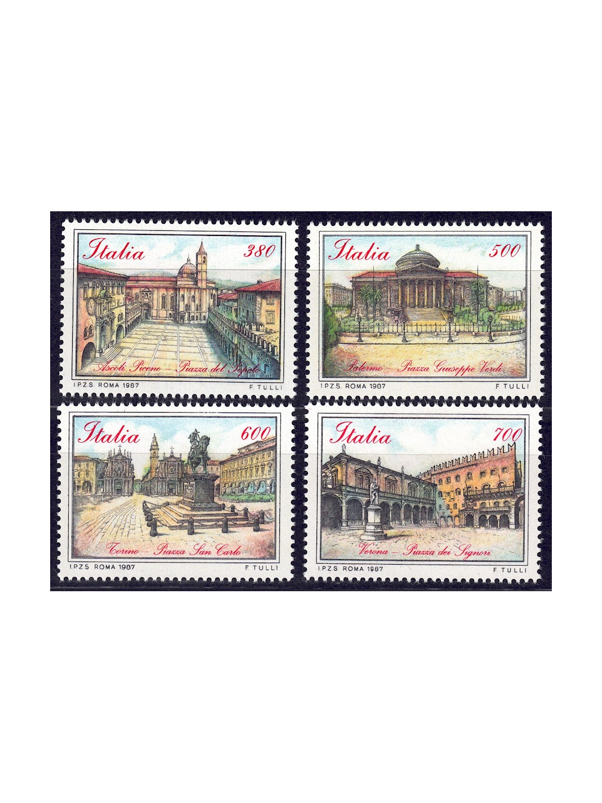 ITALY 1987 Italian Squares 4v MNH**