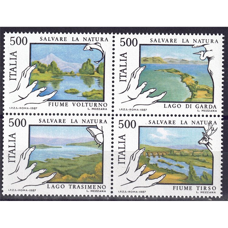 ITALIA 1987 Laghi e fiumi 4v MNH**