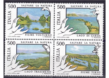 ITALY 1987 Lakes and rivers 4v MNH**