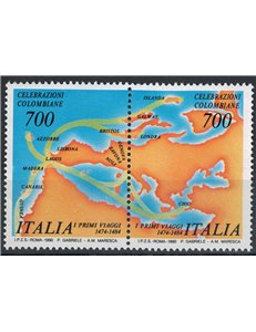 ITALY 1990 Colombian Celebrations 2v MNH**