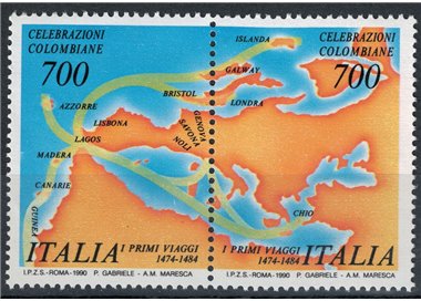 ITALIA 1990 Celebrazioni colombiane 2v MNH**