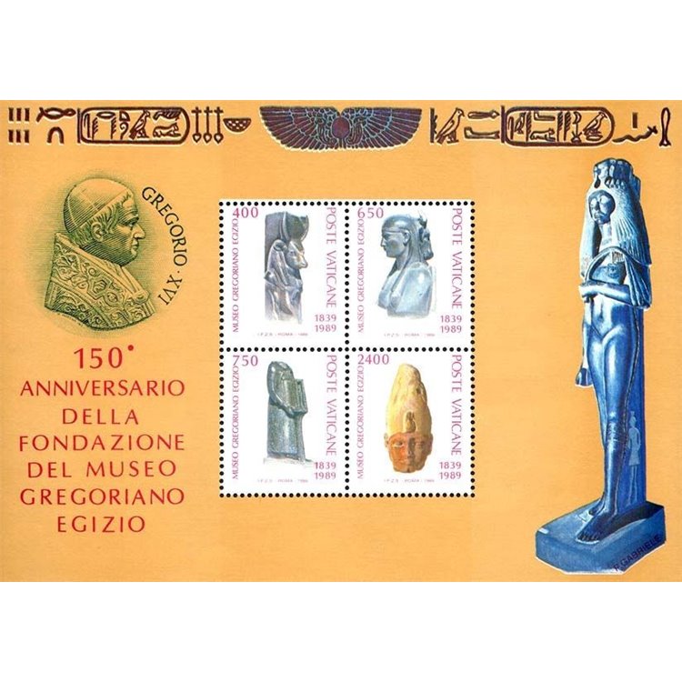 VATICANO 1989 Museo Gregoriano Egizio BF MNH**