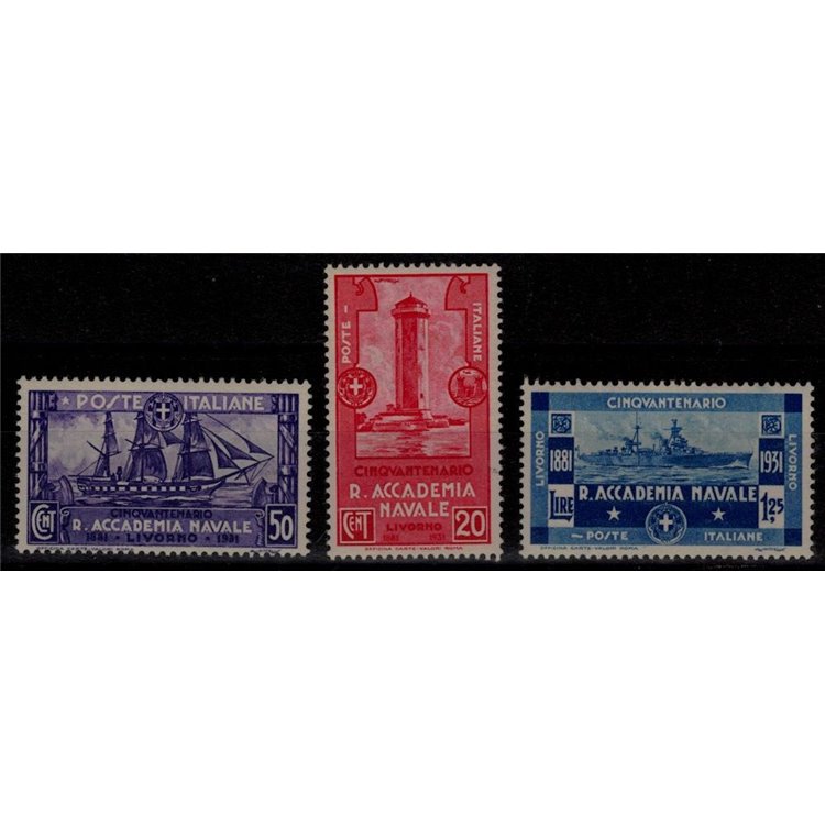 ITALY KINGDOM 1931 Naval Academy 3v MNH** © (Luxury)