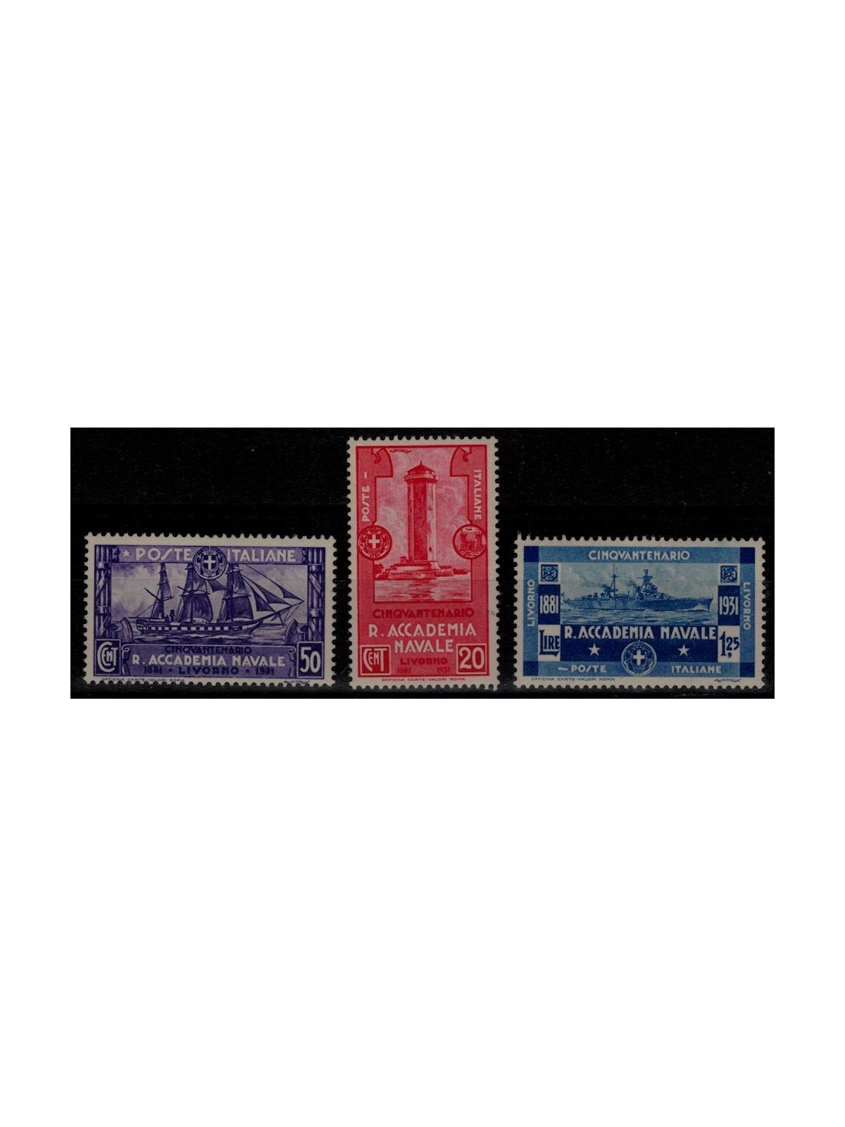 ITALY KINGDOM 1931 Naval Academy 3v MNH** © (Luxury)