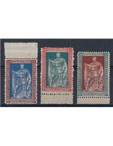 ITALIA REGNO 1928 Emanuele Filiberto dent. 13½ 3v MNH** © (Lusso)