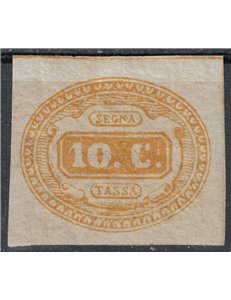 ITALY KINGDOM 1863 Postage Due 10c yellow MH*