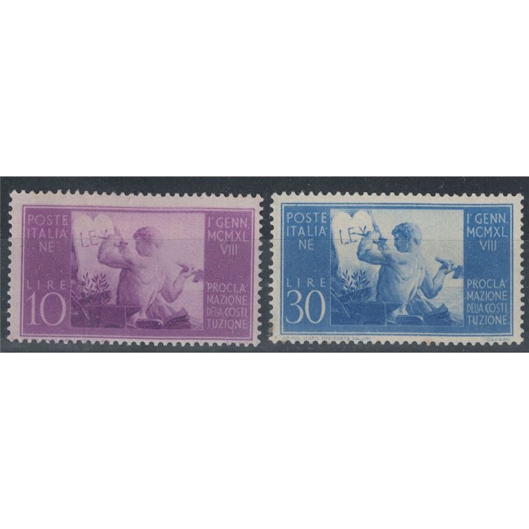ITALY 1948 Constitution 2v MNH**