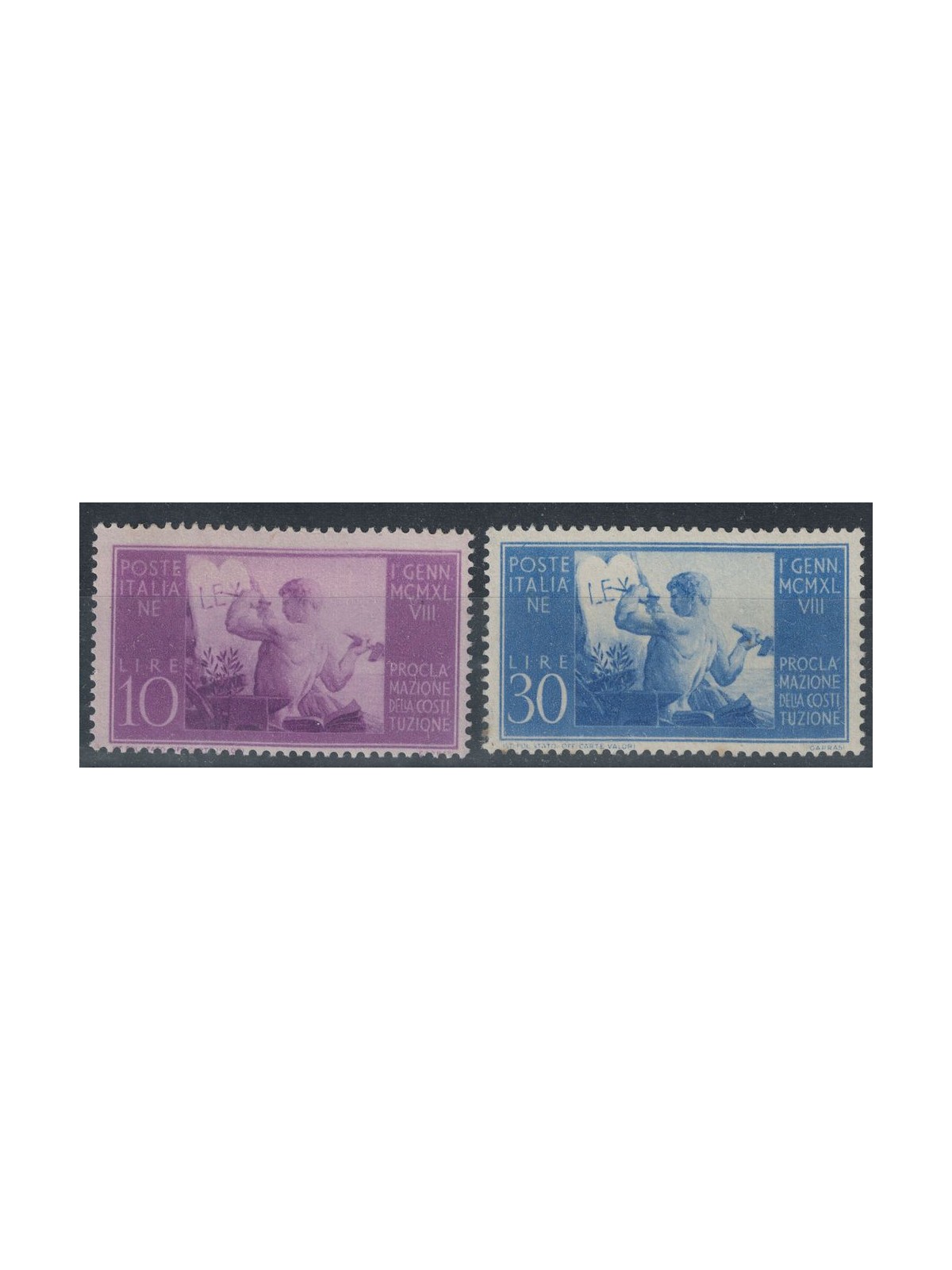 ITALY 1948 Constitution 2v MNH**