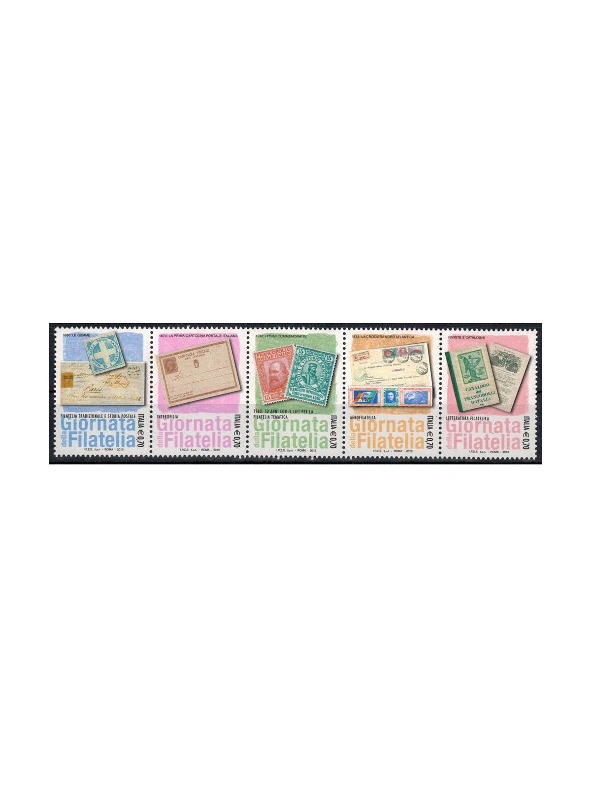 ITALIA 2013 Giornata della filatelia 5v MNH**