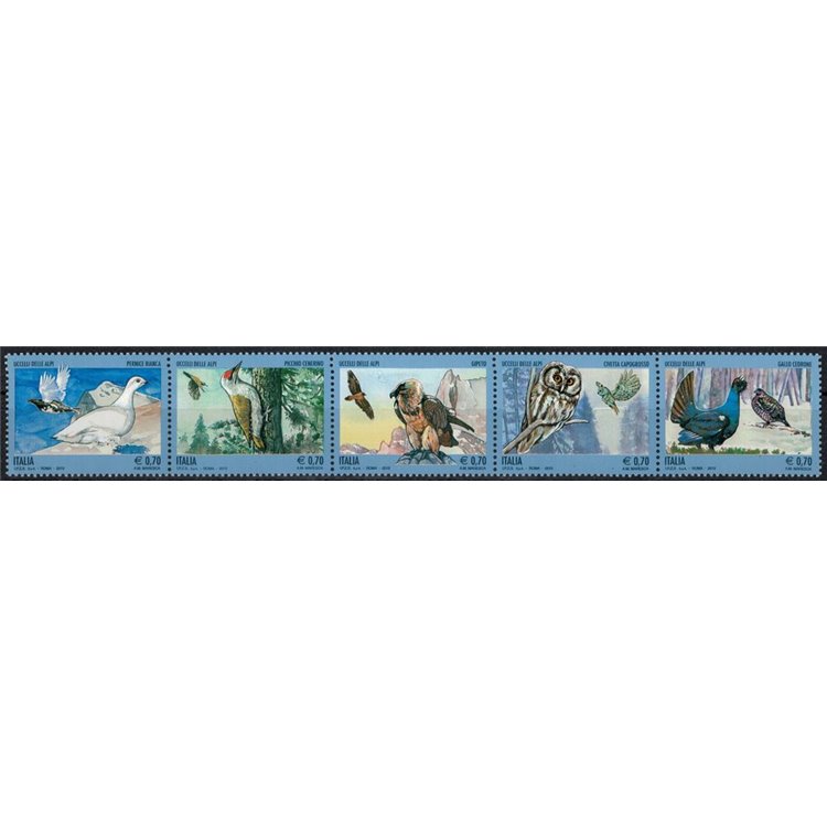 ITALY 2013 Birds of the Alps 5v MNH**