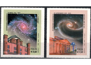 ITALY 2012 Astronomical Observatories 2v MNH**