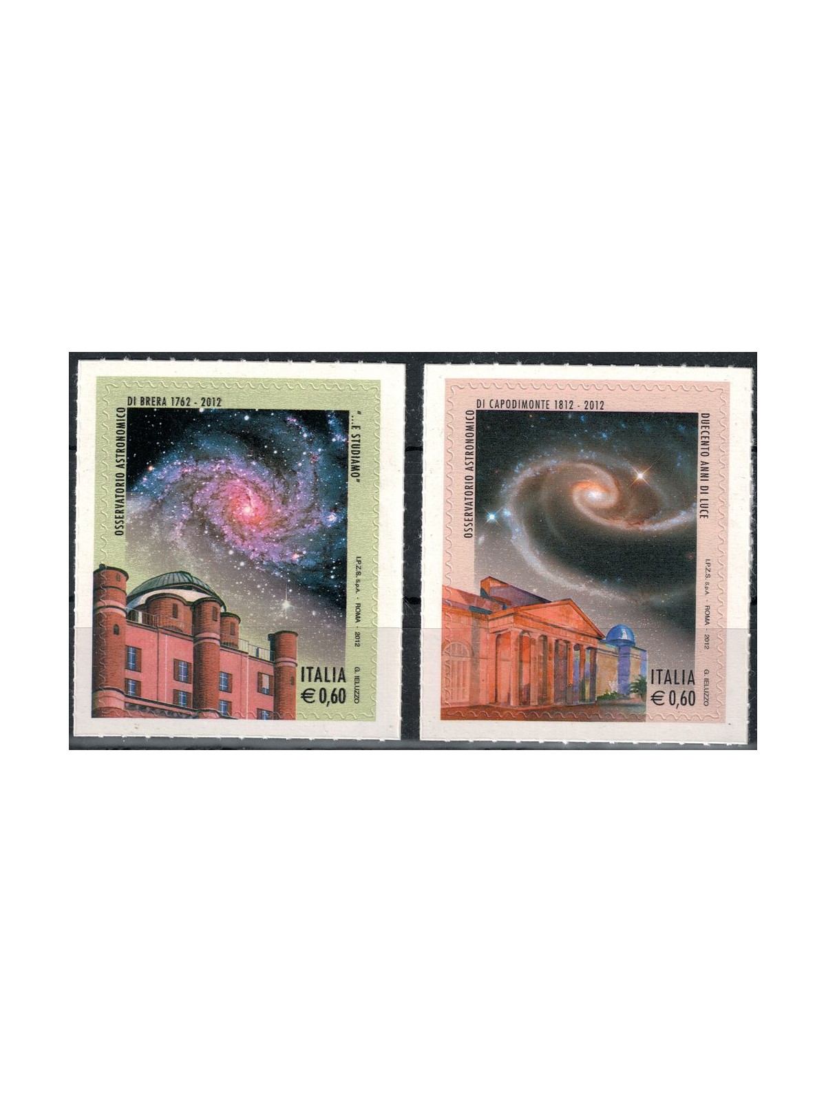 ITALY 2012 Astronomical Observatories 2v MNH**