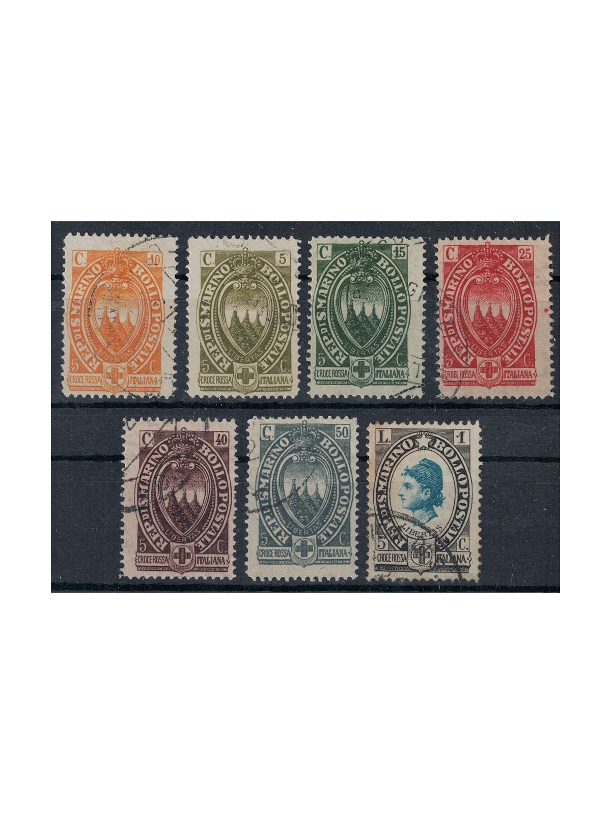 SAN MARINO 1923 Pro Red Cross 7v us