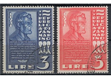 SAN MARINO 1938 Abraham Lincoln 2v us