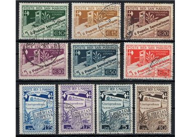 SAN MARINO 1943 Propaganda for the press 10v us