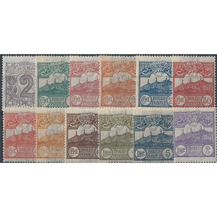 SAN MARINO 1903 Cifra o veduta 12v MH* ©