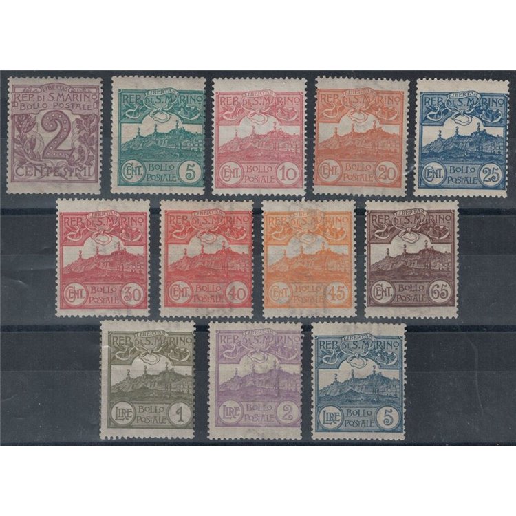 SAN MARINO 1903 Cifra o veduta 12v MNH** ©