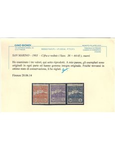 SAN MARINO 1903 Cifra o veduta 12v MNH** ©
