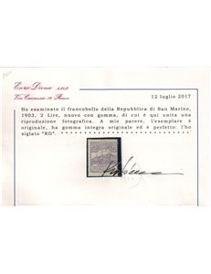 SAN MARINO 1903 Cifra o veduta 12v MNH** ©