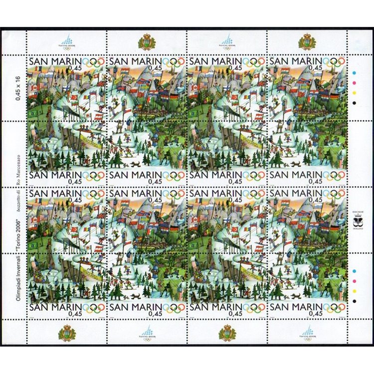 SAN MARINO 2006 Turin Winter Olympics m/s MNH**