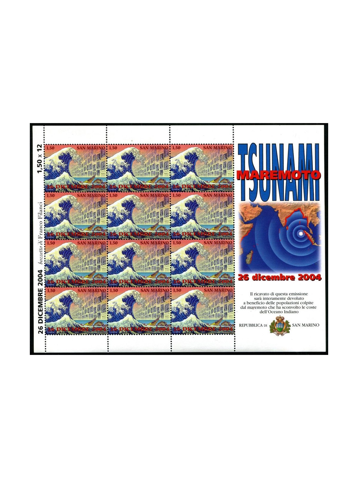 SAN MARINO 2005 Tsunami MF MNH**