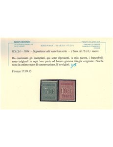 ITALIA REGNO 1884 Segnatasse 2v MNH**