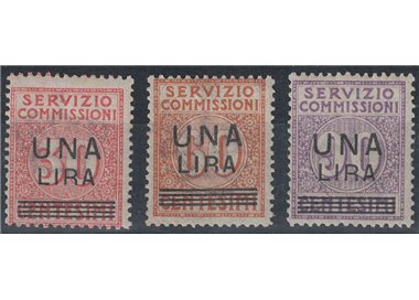 ITALY KINGDOM 1925 Commission service overprinted 3v MNH** ©