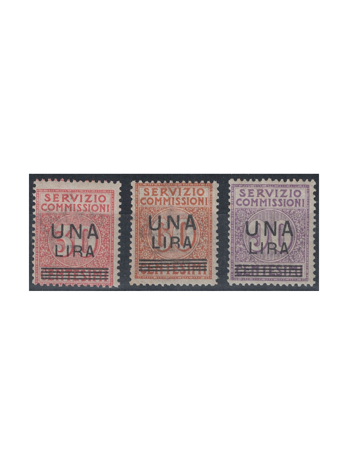 ITALIA REGNO 1925 Servizio commissioni soprastampati 3v MNH** ©