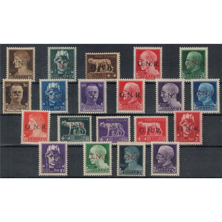 ITALY RSI 1943 Imperial Series GNR (Verona) 20v MNH** ©