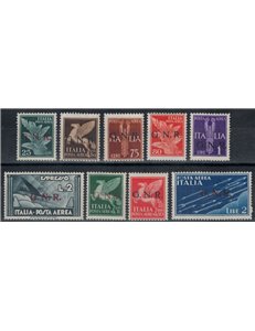 ITALY RSI 1943 Airmail (Verona) 9v MH* ©