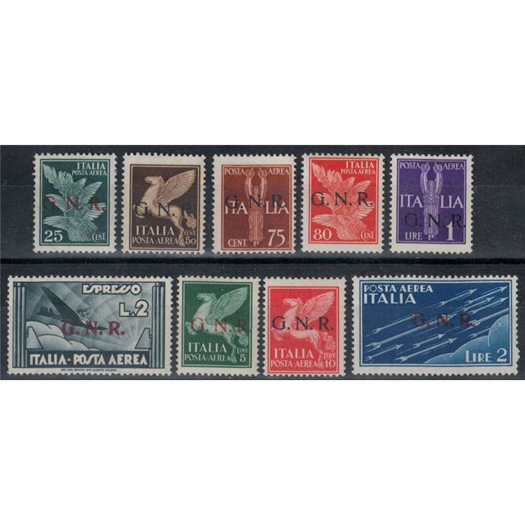 ITALIA RSI 1943 Posta aerea (Verona) 9v MH* ©