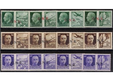 ITALY RSI 1944 War Propaganda GNR (Verona) 12v MNH** ©