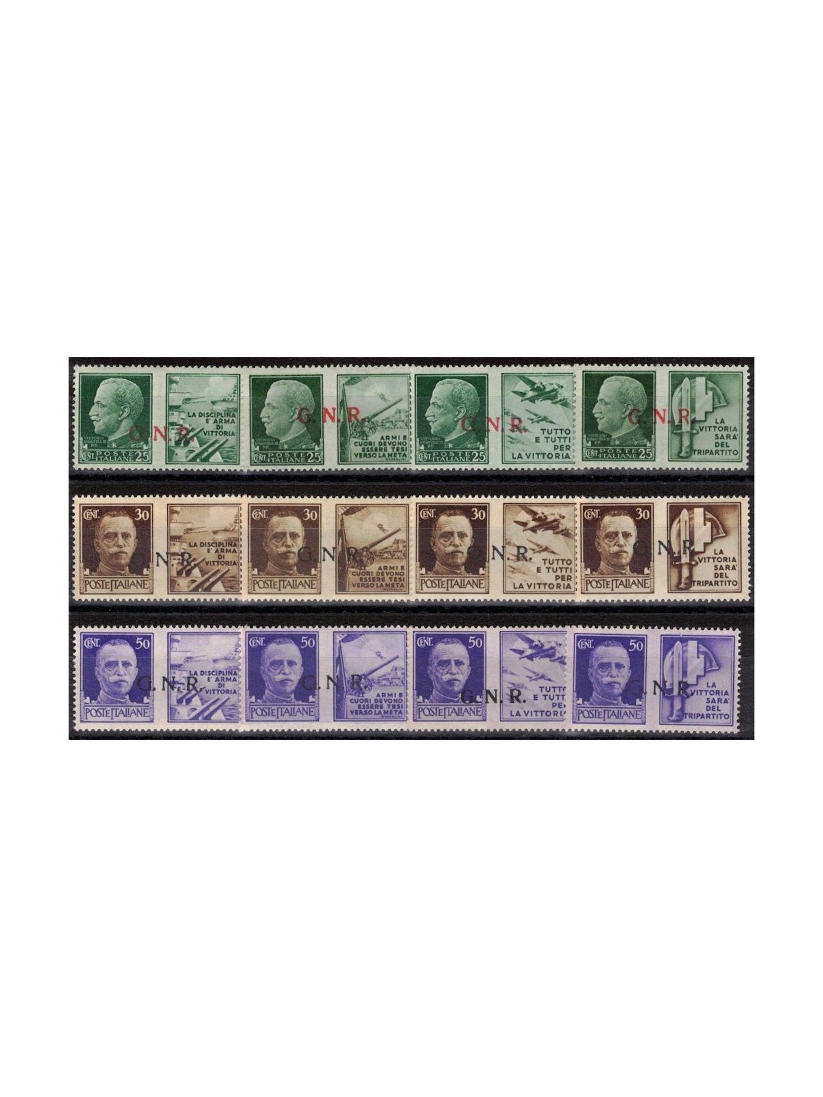 ITALY RSI 1944 War Propaganda GNR (Verona) 12v MNH** ©