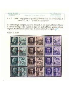 ITALIA RSI 1944 Propaganda di guerra GNR (Verona) 12v MNH** ©