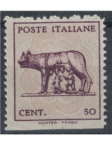 ITALY LIEUTENANCY 1944 Capitoline Wolf Variety (nd below) MNH**